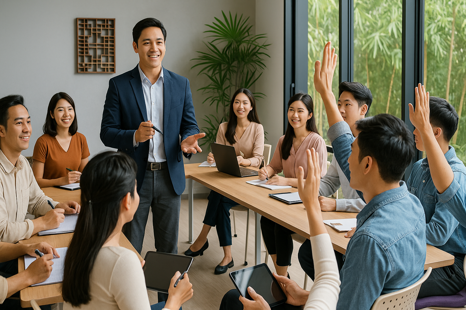 Học viên Dipokye trong lớp học